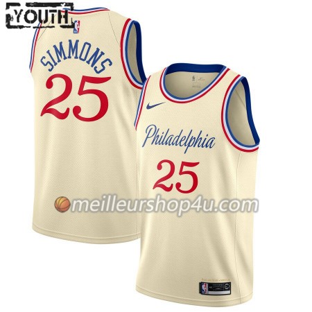 Maillot Basket Enfant Philadelphia 76ers Ben Simmons 25 2019-20 Nike City Edition Swingman